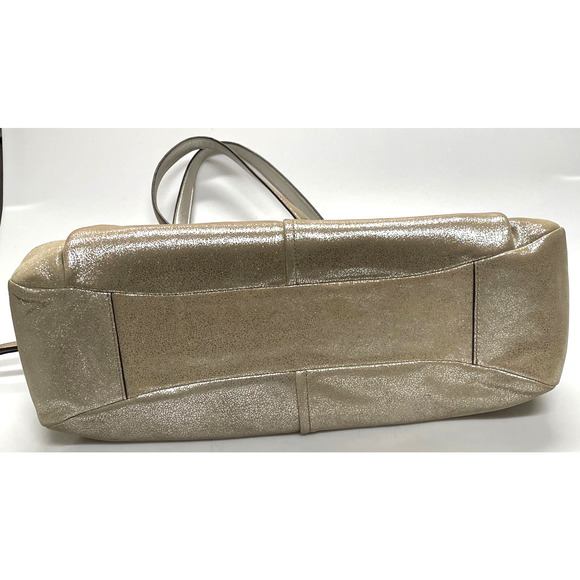 Coach Chelsea Jayden Metallic Leather Carryall Satchel Tote Bag M1173-19398 - Picture 5 of 11
